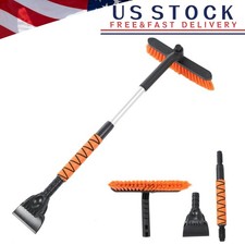 VortecSys 2-in-1 Snow Removal Tool with Telescopic and 360° Rotating Features