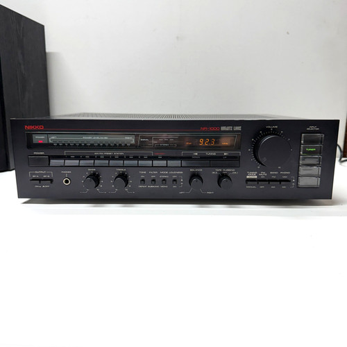 Nikko NR-1000 Quartz Lock AM/FM Receiver Black Tested and Working!