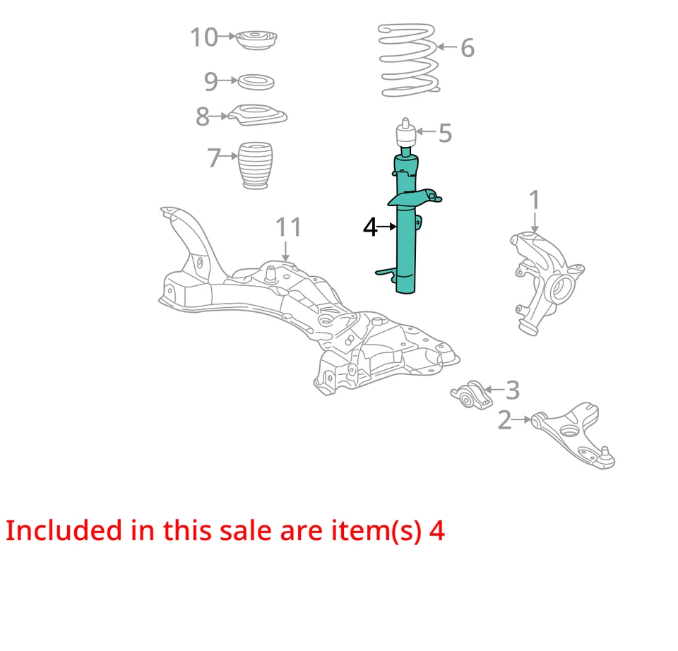 SE ADAPTA A FORD FOCUS 2000-2004 AMORTIGUADOR ASM - DELANTERO 3S4Z18124AA - NUEVO OEM Foto 2 de 3