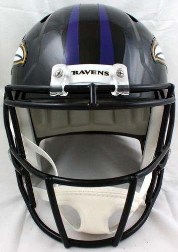 Ray Lewis Signed Baltimore Ravens F/S Speed Helmet- Beckett W Hologram *Silver - Picture 3 of 12