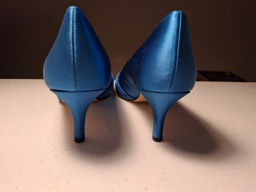 Nina Chezare -YS Caribbean Blue Formal Heel Pump Women's EU 38.5 US 8.5M - Picture 4 of 14