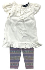 New With Tags Polo Ralph Lauren Girls Classic Vintage Shirt Pants Set sz 6m
