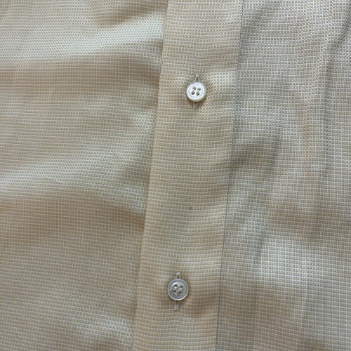 BRIONI Yellow White Banker Collar French Cuff Luxury Dress Shirt Men’s 17.5-35 - Picture 10 of 12