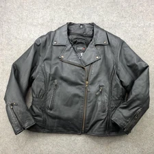 Bikers Dream Apparel Jacket Womens 2XL Black Leather Motorcycle 3M Thinsulate