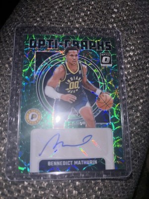 2024-25 Panini Donruss Optic Opti Graphs Bennedict Mathurin Green Auto /25