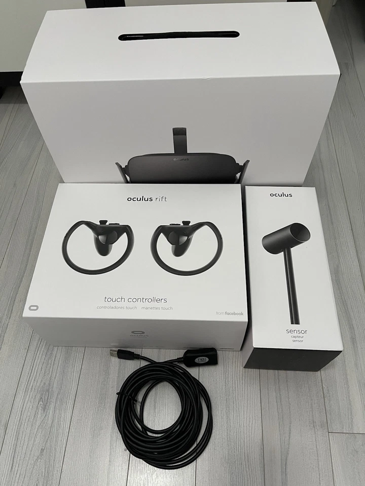 Meta Oculus Rift CV1 Virtual Reality Headset with 3 Sensors & 16ft USB Cable - Image 3 of 4