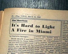 JIM MORRISON The Doors Frontman Miami Concert Indecent Exposure ARREST in 1969  