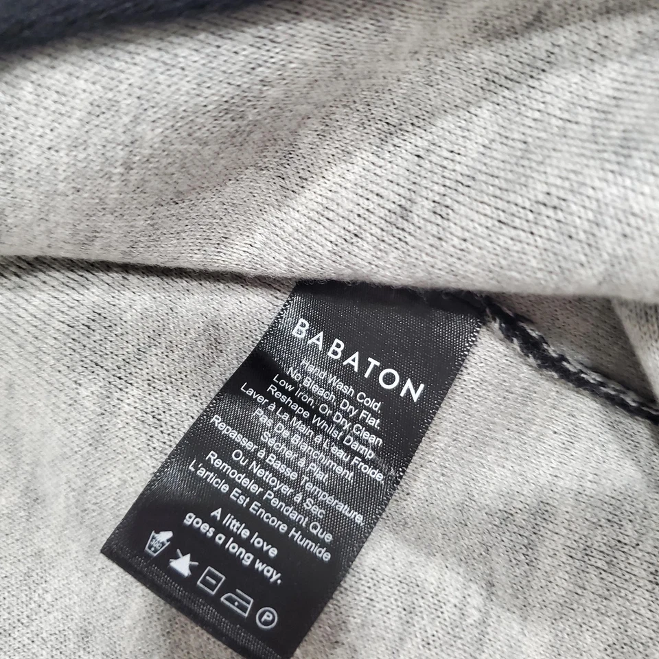 Cárdigan largo plumero suéter Babaton para mujer mediano negro gris mezcla de lana y lino Foto 4 de 4