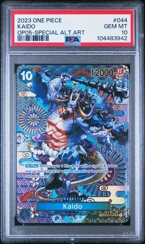 PSA 10 - Kaido OP04-044 SP Special Alternate Art One Piece OP05 English 2023