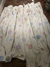 Designer Guild Pair Of Curtains Pinch Pleated Double lined In Cream With Swirls