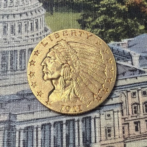 1911 $2.50 U.S. Indian Head Quarter Eagle 🇺🇸