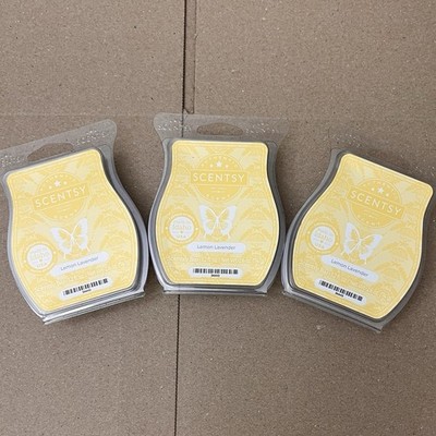 Scentsy Lemon Lavender Lot Of 3 Wax Bars New