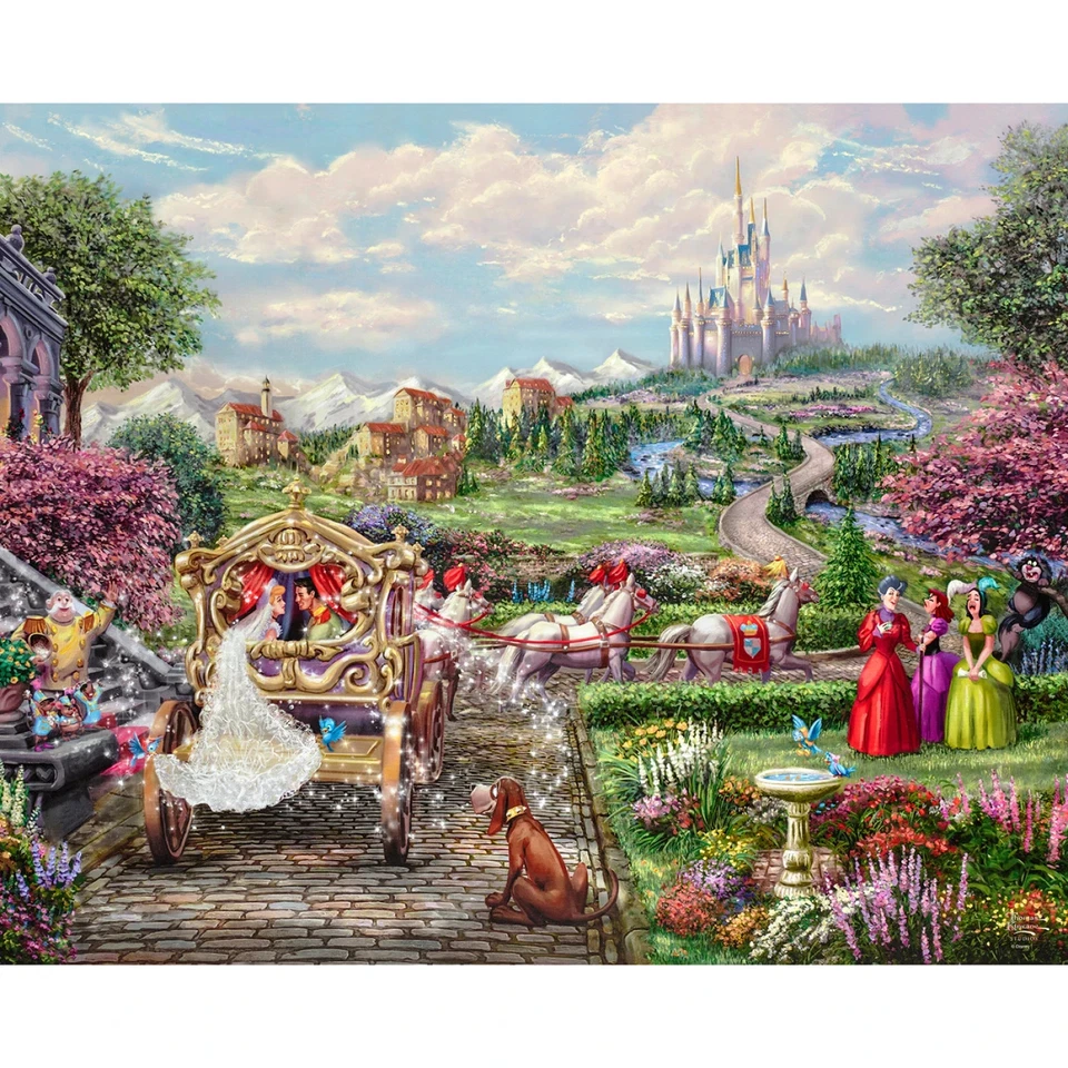 Mickey & Minnie Trimming The Tree Panel 35in x 44in Disney Dreams - Image 3 of 4