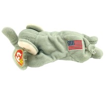 Ty Peanut the Elephant Light Blue Beanie Baby 1995 4th Gene Mint Condition