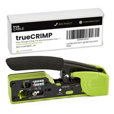 trueCABLE Crimp Tool for Pass Through RJ45 - All-in-One Ethernet Crimper, Cut...