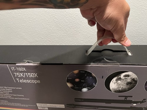 POLAROID (IT-160X) 75X/150X Refractor Telescope Full Size Adjustable Tripod New - Picture 5 of 5