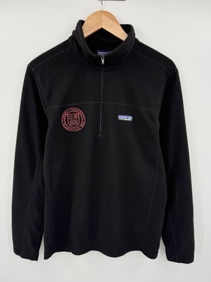 Patagonia Cornell Big Red Men s 1/4 Zip Fleece Sweater Black Size Small
