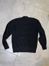 Beams Plus 9G  Wool Turtleneck Solid Black  Sweater Large Soft Merino Golf A23