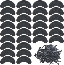 30PCS Heel Plates Black Taps Rubber Tips Sole Repair Pad
