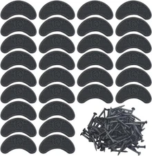 30PCS Heel Plates Black Taps Rubber Tips Sole Repair Pad 