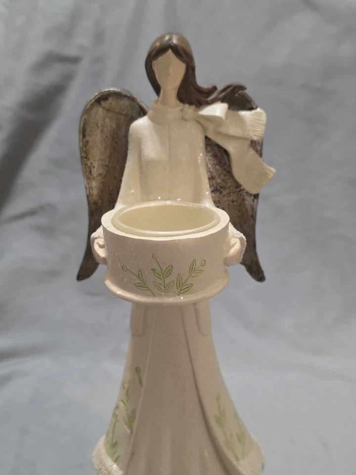 Yankee Candle Co Marfil "Paz" Ángel Candelabro 11 3/4" Alto Foto 2 de 4