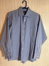 Men s Arrow Dress Shirt Long Sleeve 16 34/35 Blue Stripes