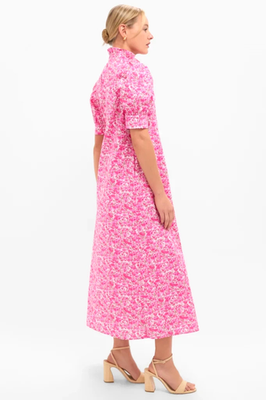 Hyacinth House Pink Poppies Floral Louisa Maxi Dress Pink Poppies Floral / XXS