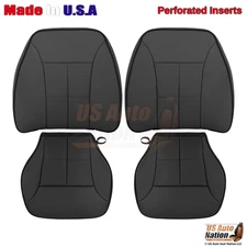 2007 to 2010 Lincoln MKX Front Driver Passenger Perforated Leather Cover Black