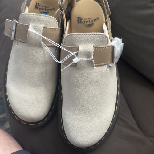 Dr. Martens JORGE II Slingback Mules Zoccoli Pergamena Beige Uomo Taglia 10 Nuovi - Foto 9 di 10