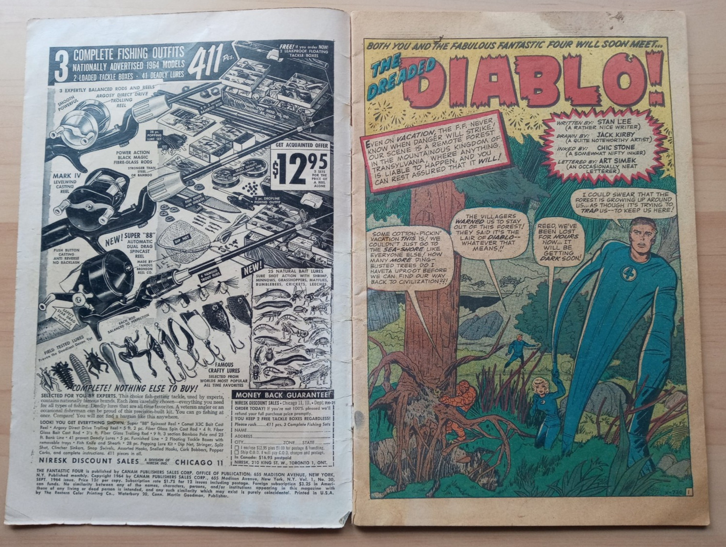 Fantastic Four #30 September 1964 Stan Lee Jack Kirby 1st Appearance Diablo