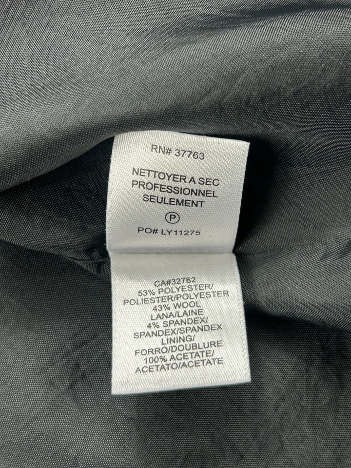 Vestido camisero a cuadros Laundry by Shelli Segal para mujer talla 10 gris rosa mezcla de lana Foto 4 de 4