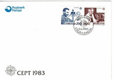 Färöer Inseln 1983 FDC Envelope used Ersttagsbrief