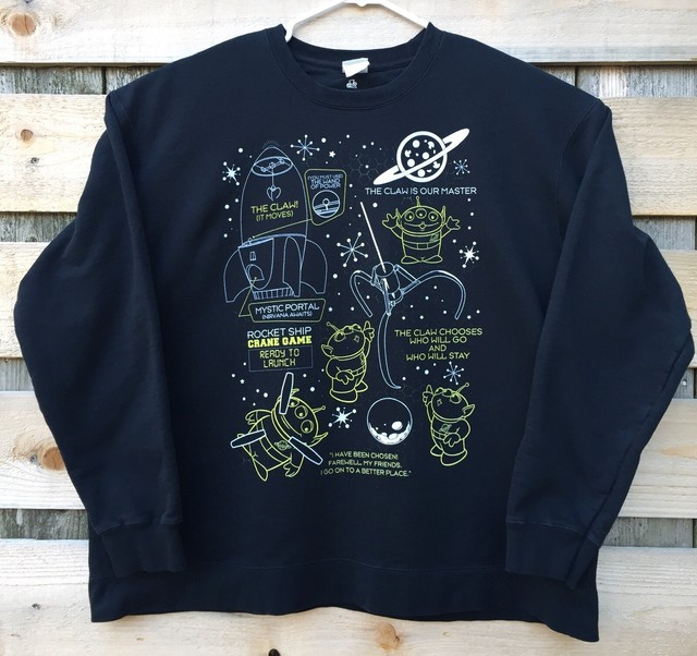 Toy Story Alien Sweater / Crewneck Mens Size XXL Black (2) eBay