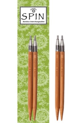 ChiaoGoo 5 Inch (13 cm) SPIN Bamboo Knitting Needle Interchangeable Tips