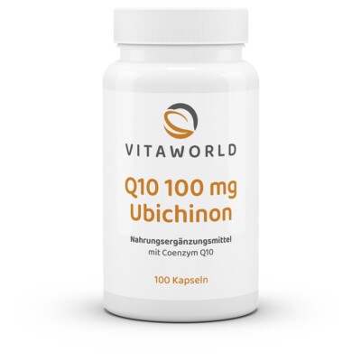 Pack De 3 Coenzyme Q10 100mg – 300 Gélules – Vita World – Ubiquinone Haute Absorption