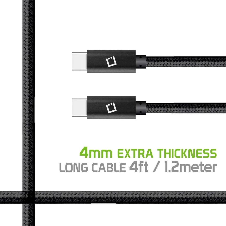 Cellet Fast Charging USB-C to USB-C Data Sync Cable for iPhone 16, 15 Galaxy S24 - Image 3 of 4