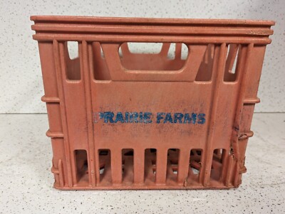 Prairie Farms Dairy Plastic Milk Crate Red Vintage St Louis MO 80s