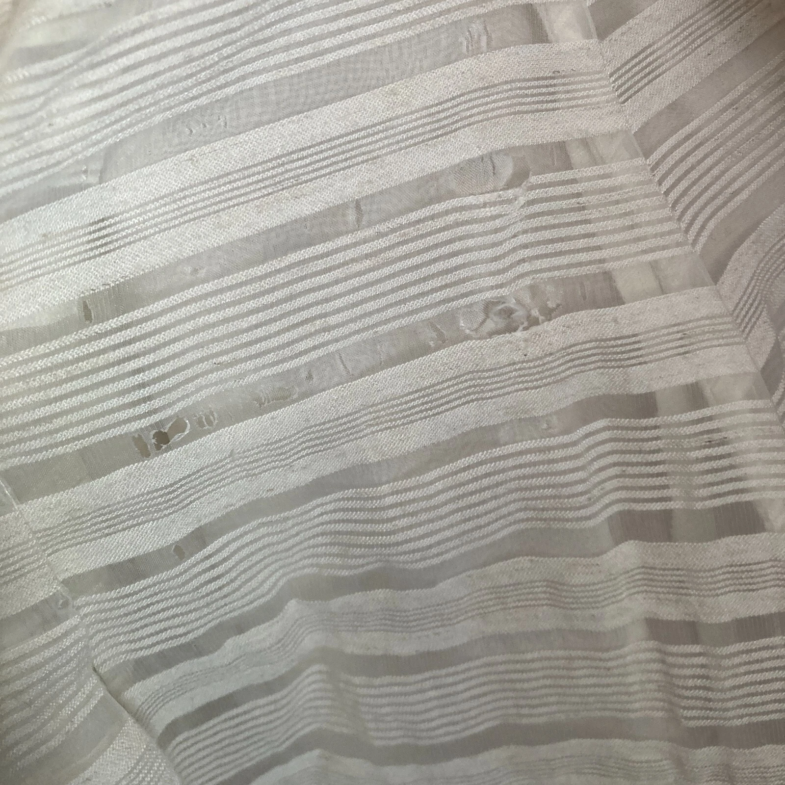 OFF WHITE Tommy Hilfiger abito swing donna 12 bianco sporco misto lino floreale estate primavera