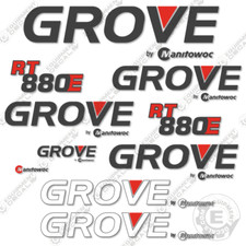 Fits Grove RT880E Decal Kit Rough Terrain Crane  - 7 YEAR OUTDOOR 3M VINYL!
