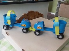 Vintage Little Tikes Adjustable Starter Roller Skates Set RARE Blue
