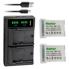 Kastar Battery for Original Canon NB-13L PowerShot G7X SX720 SX620 G7XII G9XII