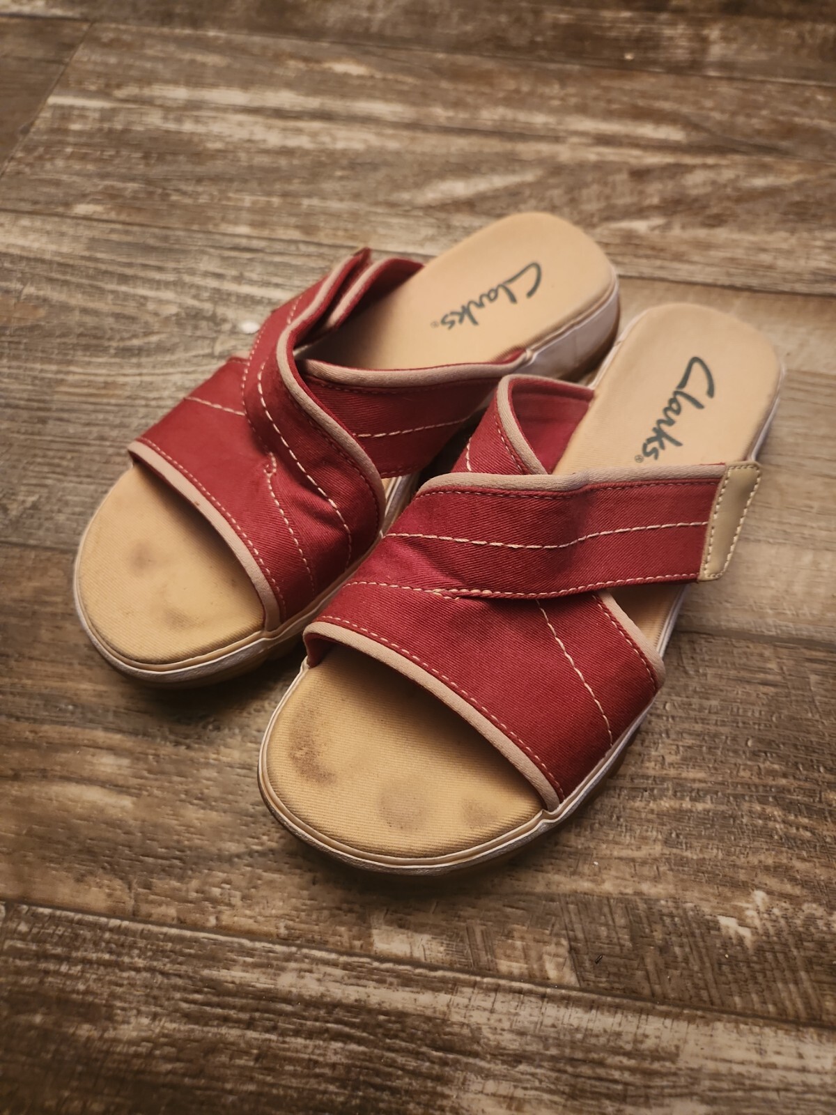 Womens clarks canvas sandals Gem