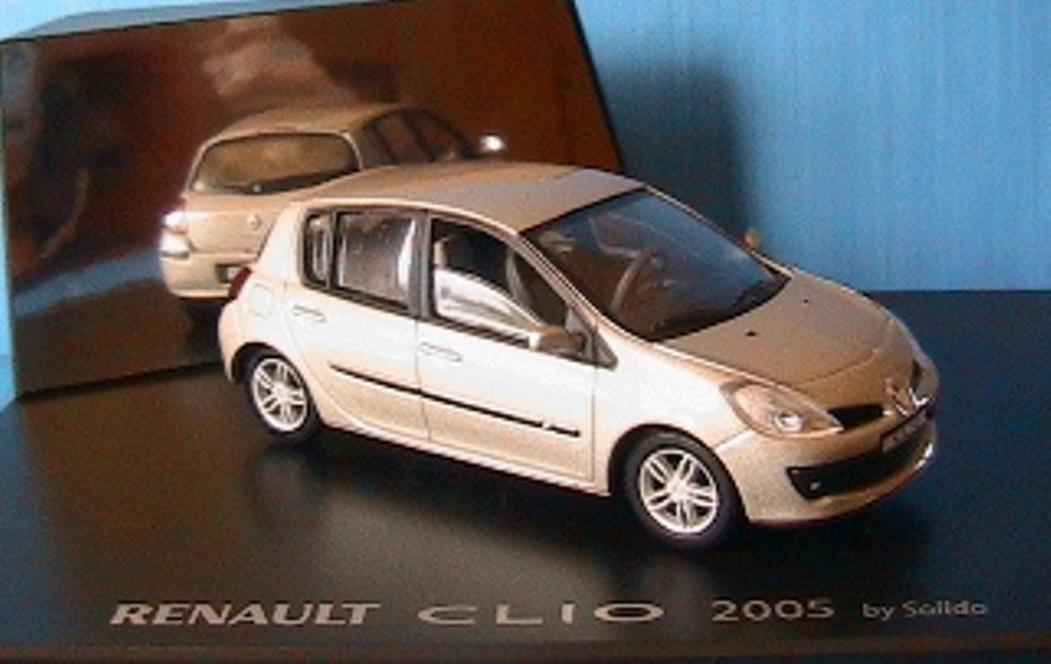 Clio 3 Miniature Beige Poivre Solido Souvenir de l'Année 2005