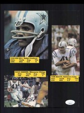 Calvin Hill Tom Matte Dave Osborn JSA Autograph 8x10 Signed Vintage Photo