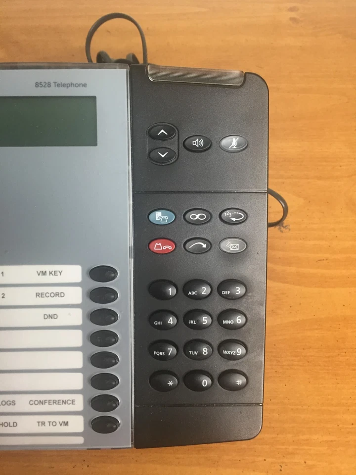 Mitel 8528 Telephone LCD Digital Display Phone IP - Stand & Handset & Jack Cord - Image 3 of 4