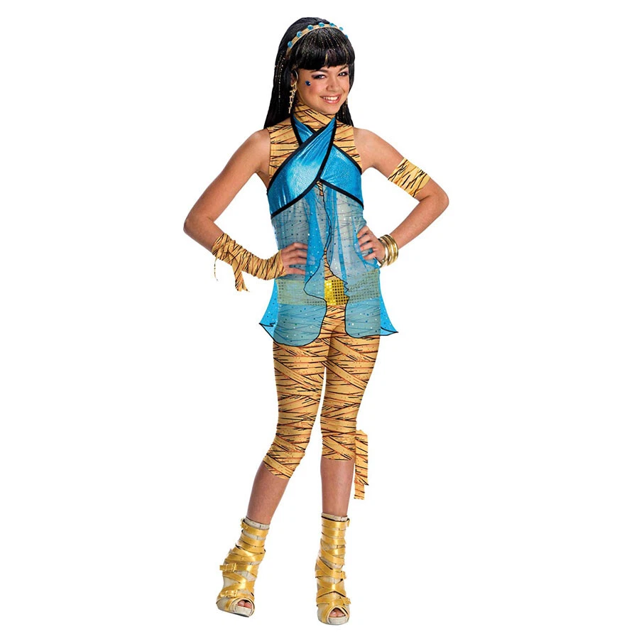 RUBIES KINDER MONSTER HIGH CLEO DE NILE KOSTÜM # Karneval Mumie Cleopatra Mädchen Party