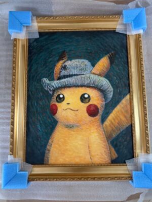 Pokemon Pikachu Van Gogh Museum Amsterdam Giclee on Canvas
