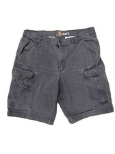 Carhartt Shorts Men 36 Gray Cargo Relaxed Fit Y2k Outdoor Canvas Loose Logo