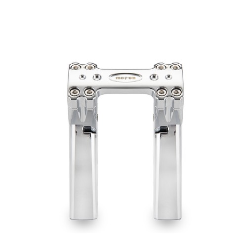 6" Tall Adjustable Pullback Handlebar Riser Clamp for Harley Softail Sportster - Picture 7 of 8