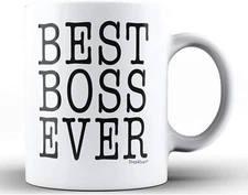 Best Boss Ever Ceramic Coffee Mug Gift for Number One Boss Manager Supervisor